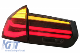 LED Taillights M Look Black Line suitable for BMW 3 Series F30 Pre LCI & LCI (2011-2019) Red Smoke Conversion to LCI Design with Dynamic Sequential Turning Light-image-6024723