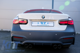 LED Taillights M Look Black Line suitable for BMW 3 Series F30 Pre LCI & LCI (2011-2019) Red Smoke Conversion to LCI Design with Dynamic Sequential Turning Light-image-6024766