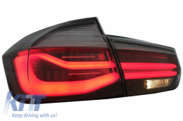 LED Taillights M Look Black Line suitable for BMW 3 Series F30 Pre LCI & LCI (2011-2019) Red Smoke Conversion to LCI Design with Dynamic Sequential Turning Light-image-6064429