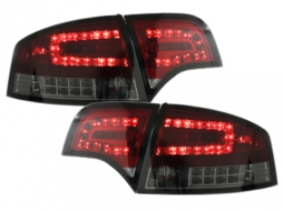 LED Taillights suitable for Audi A4 B7 Limousine (2004-2008) LED Blinker Red Smoke-image-5986595