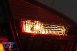 LED Taillights suitable for BMW 3 Series E90 (2005-2008) LED Light Bar LCI Design Red Smoke-image-6033451