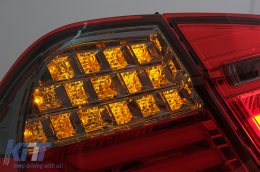 LED Taillights suitable for BMW 3 Series E90 (2005-2008) LED Light Bar LCI Design Red Smoke-image-6087427