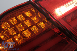 LED Taillights suitable for BMW 3 Series E90 (2005-2008) LED Light Bar LCI Design Red Clear-image-6087080