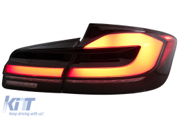 LED Taillights suitable for BMW 5 Series F10 (2011-2017) with Dynamic Sequential Turning Light Upgrade to LCI G30 Design-image-6101819