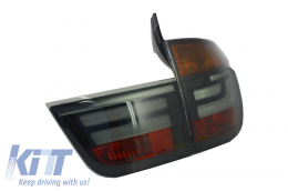 LED Taillights suitable for BMW X5 E70 (2007-2010) Light Bar LCI Facelift Look Smoke-image-6026051