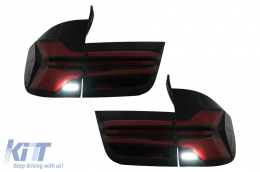 LED Taillights suitable for BMW X5 E70 (2007-2013) Light Bar Upgrade to G05 LCI Design-image-6109830