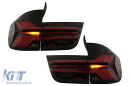 LED Taillights suitable for BMW X5 E70 (2007-2013) Light Bar Upgrade to G05 LCI Design-image-6109832