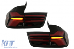 LED Taillights suitable for BMW X5 E70 (2007-2013) Light Bar Upgrade to G05 LCI Design-image-6109835