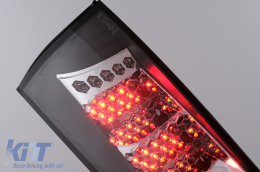 LED Taillights suitable for Ford Focus MK1 Hatchback DAW DBW (1998-2004) Black-image-6102751