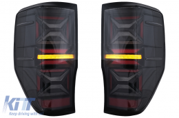 LED Taillights suitable for Ford Ranger (2012-2018) Smoke with Sequential Dynamic Turning Lights-image-6097467