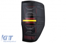 LED Taillights suitable for Ford Ranger (2012-2018) Smoke with Sequential Dynamic Turning Lights-image-6097468