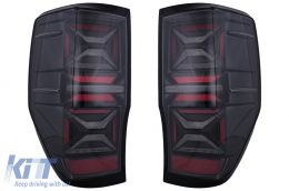 LED Taillights suitable for Ford Ranger (2012-2018) Smoke with Sequential Dynamic Turning Lights-image-6097473