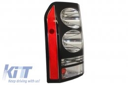 LED Taillights suitable for Land Rover Discovery III 3 & IV 4 (2004-2016) Black Conversion to Facelift Look-image-6026175