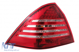 LED Taillights suitable for Mercedes C-Class W203 Sedan (2000-2004) Red Clear-image-6104830