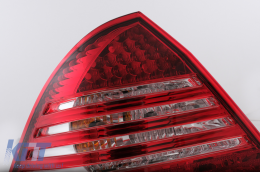 LED Taillights suitable for Mercedes C-Class W203 Sedan (2000-2004) Red Clear-image-6104831