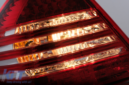 LED Taillights suitable for Mercedes C-Class W203 Sedan (2000-2004) Red Clear-image-6104841