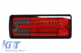 LED Taillights suitable for Mercedes G-Class W463 (1989-2015) Red Smoke-image-6019663