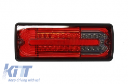 LED Taillights suitable for Mercedes G-Class W463 (1989-2015) Red Smoke-image-6019664