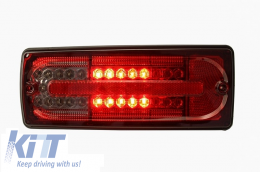 LED Taillights suitable for Mercedes G-Class W463 (1989-2015) Red Smoke-image-6019665