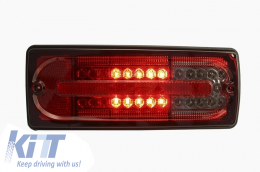 LED Taillights suitable for Mercedes G-Class W463 (1989-2015) Red Smoke-image-6019666