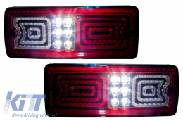 LED Taillights suitable for Mercedes G-class W463 (1989-2015) Red/Smoke-image-6106645