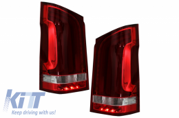 LED Taillights suitable for Mercedes V-Class W447 (2014-2019) Single Rear Door-image-6051864