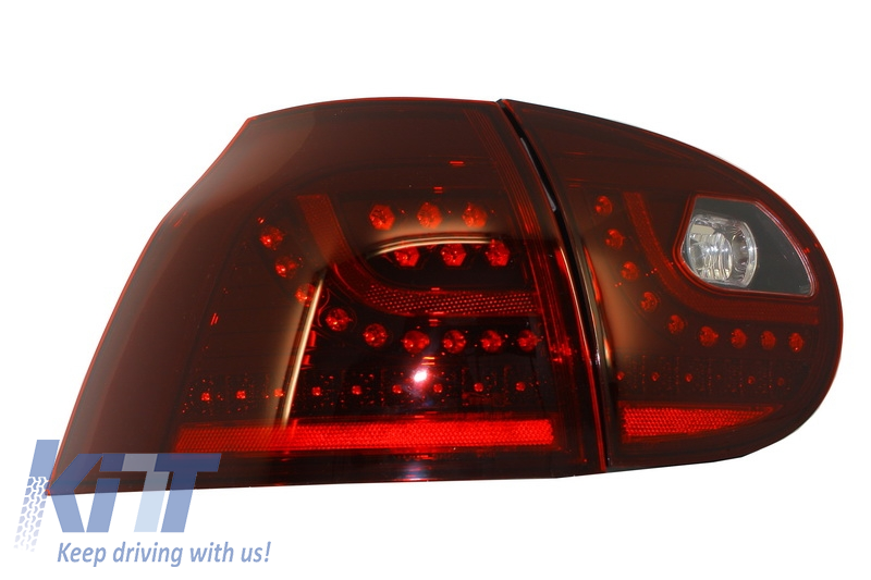 LED Taillights suitable for VW Golf V 5 (2004-2009) Left Hand Drive (LHD)  Cherry Red Urban Style 