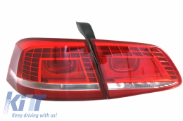 LED Taillights suitable for VW Passat 3C B7 Facelift Sedan (10.2010-10.2014) Red White-image-6030892