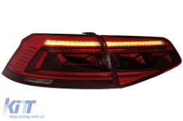 LED Taillights suitable for VW Passat B8 3G (2015-2019) Limousine Sequential Dynamic Turning Lights B8.5 Design-image-6089591