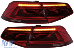 LED Taillights suitable for VW Passat B8 3G (2015-2019) Limousine Sequential Dynamic Turning Lights B8.5 Design-image-6089592