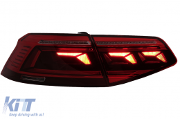 LED Taillights suitable for VW Passat B8 3G (2015-2019) Limousine Sequential Dynamic Turning Lights B8.5 Design-image-6089595