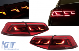 LED Taillights suitable for VW Passat B8 3G (2015-2019) Limousine Sequential Dynamic Turning Lights B8.5 Design-image-6089702