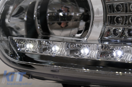 LED TFL Scheinwerfer für VW Golf 4 09.1997–09.2003 Chrom Tagfahrlicht Headlights-image-6105375