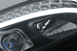 LED Фарове Tube Light подходящи за Mercedes C-Class W204 S204 (2007-2010) Черен с последователни Динамичен Въртящи се светлини-image-6078541