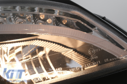 LED Фарове Tube Light подходящи за Mercedes C-Class W204 S204 (2007-2010) Черен с последователни Динамичен Въртящи се светлини-image-6078553