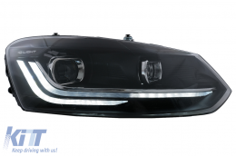 LED Фарове , подходящи за VW Polo Mk5 6R 6C (2010-2017) Динамичен Sequential Turning Light-image-6032310