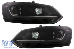 LED Фарове , подходящи за VW Polo Mk5 6R 6C (2010-2017) Динамичен Sequential Turning Light-image-6032317