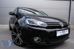 LED Фарове , подходящи за VW Golf 6 VI (2008-2013) с Facelift G7.5 Look Сребърен Flowing Динамичен Sequential Въртящи се светлини-image-6089764