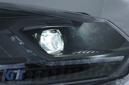 LED Фарове , подходящи за VW Golf 6 (2008-2013) с Facelift G7.5 Look Черен Flowing Динамичен Sequential Въртящи се светлини LHD-image-6088138