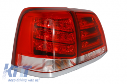 Задни светлини Led подходящи за TOYOTA Land Cruiser FJ200 J200 (2007-2015) Червен Чисто-image-6014684