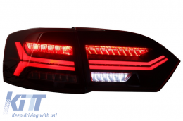 Задни светлини LED, подходящи за VW Jetta Mk6 VI (2012-2014) Динамичен течащи мигачи Червен дим-image-6023237