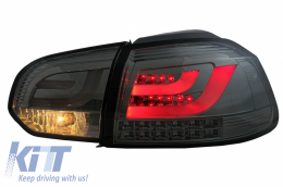 LED Задни светлини подходящи за VW Golf 6 VI (2008-2013) Tube Light Bar дим Сиво-image-6058852