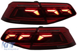 LED Задни светлини , подходящи за VW Passat B8 3G (2015-2019) Лимузина Sequential Динамичен Въртящи се светлини B8.5 Дизайн-image-6089596