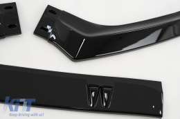 Lèvre de Spoiler Add-On pour Audi A4 B8.5 Facelift 12-15 Berline Avant Noir Brillant-image-6093609