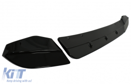 Lèvre spoiler pare-chocs avant pour BMW X3 X3M G01 2018+ Noir brillant 3 pièces-image-6082890