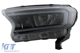 LHD Fari Barra luminosa LED per Ford Ranger 15-20 Alloggiamento nero pieno Dinamico-image-6078837