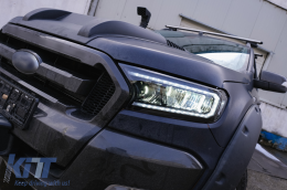 LHD Fari Barra luminosa LED per Ford Ranger 15-20 Alloggiamento nero pieno Dinamico-image-6091448