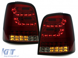 LITEC Full LED Luci posteriori per VW Touran I MPV 1T 2003-2010 rosso Fumo-image-6089117