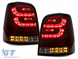 LITEC Full LED Luci posteriori per VW Touran I MPV 1T 2003-2010 rosso Fumo-image-6089118