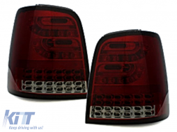 LITEC Full LED Luci posteriori per VW Touran I MPV 1T 2003-2010 rosso Fumo-image-62445